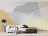 Minimalist soothing shapes wallpaper mural
