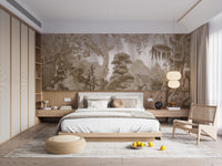 Exotic Jungle Wall Mural with lush, vibrant greenery