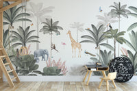 Exotic Jungle Wallpaper Mural with vibrant jungle scenes