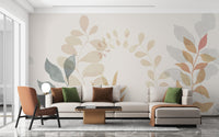Autumn Whisper Wall Mural with warm fall hues