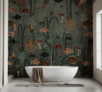 Deep Sea Adventure Wallpaper Mural with colorful marine life