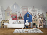 European Homes Colorful Wall Mural for Your Walls