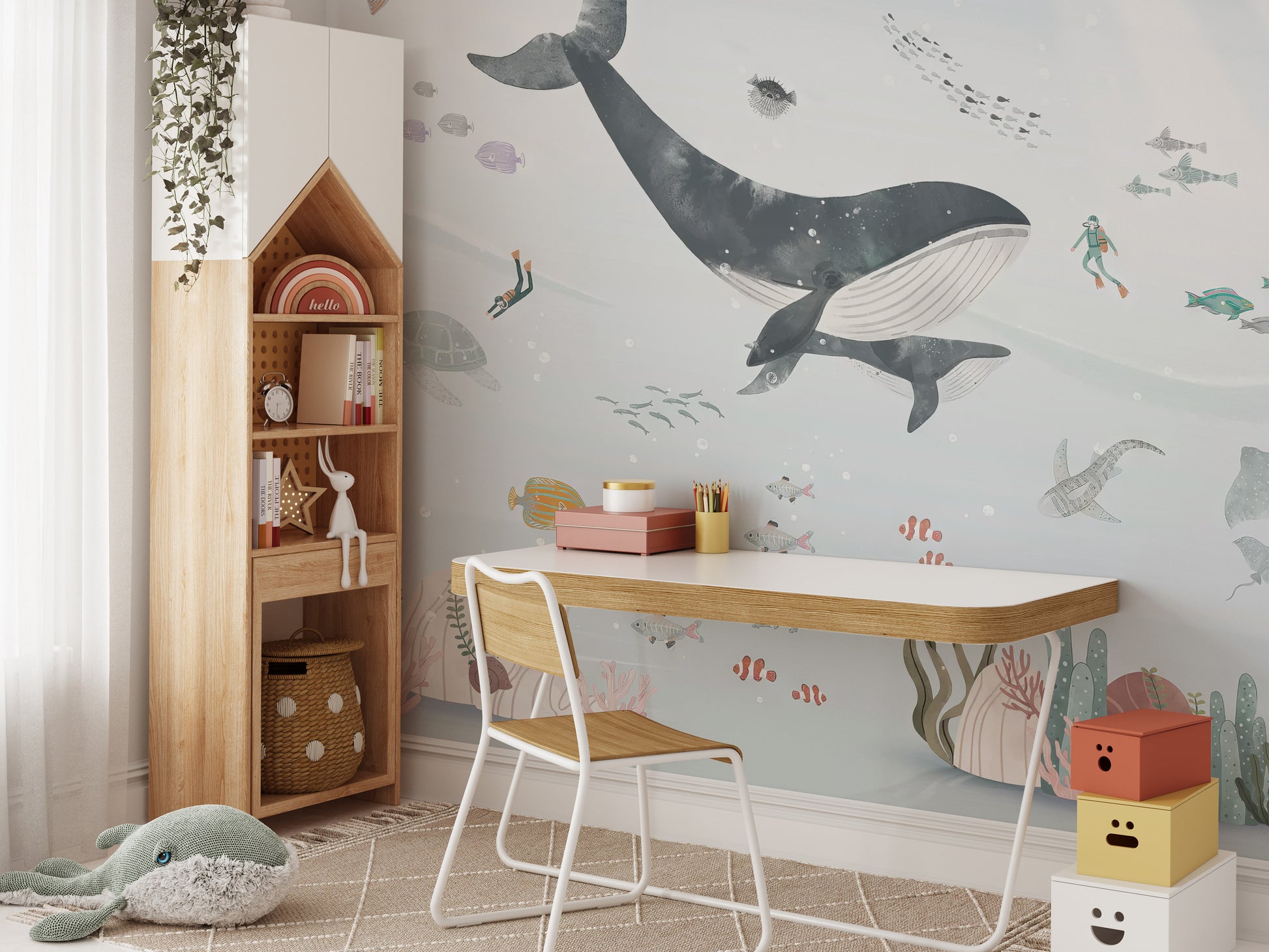 Vibrant Undersea Life Wall Mural for Your Space