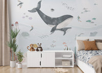 Undersea Life Mural for Ocean-Themed Walls