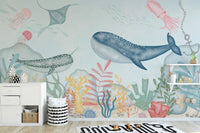 Kids Marine Life Wallpaper Mural for Bright Walls
