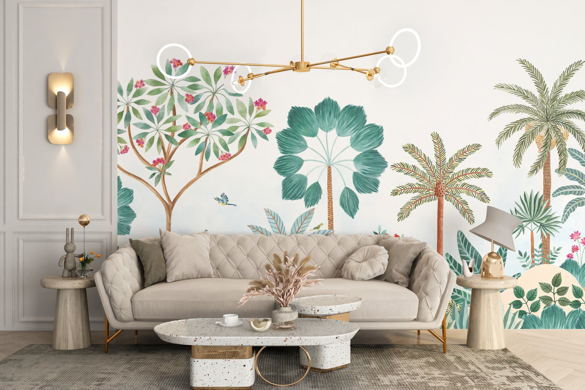 Soft Tropical Canopy Wallpaper Mural for your home