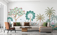 Lush Tropical Canopy Wallpaper Mural design