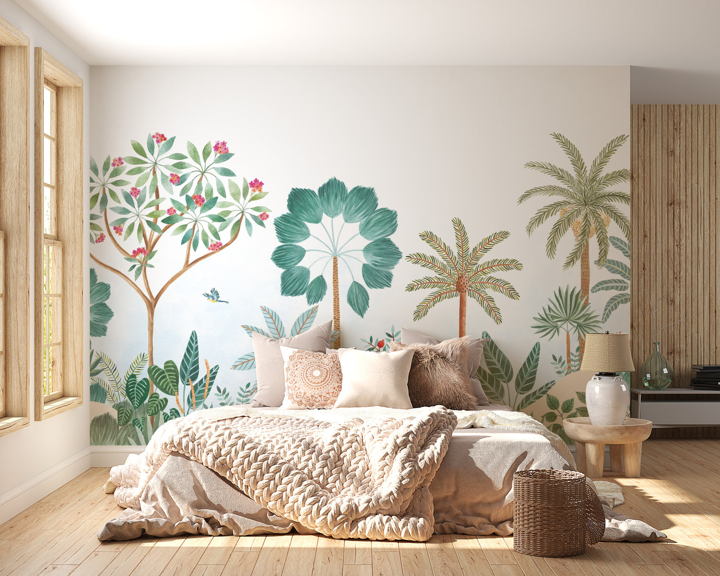 Vibrant Tropical Canopy Wallpaper Mural for walls