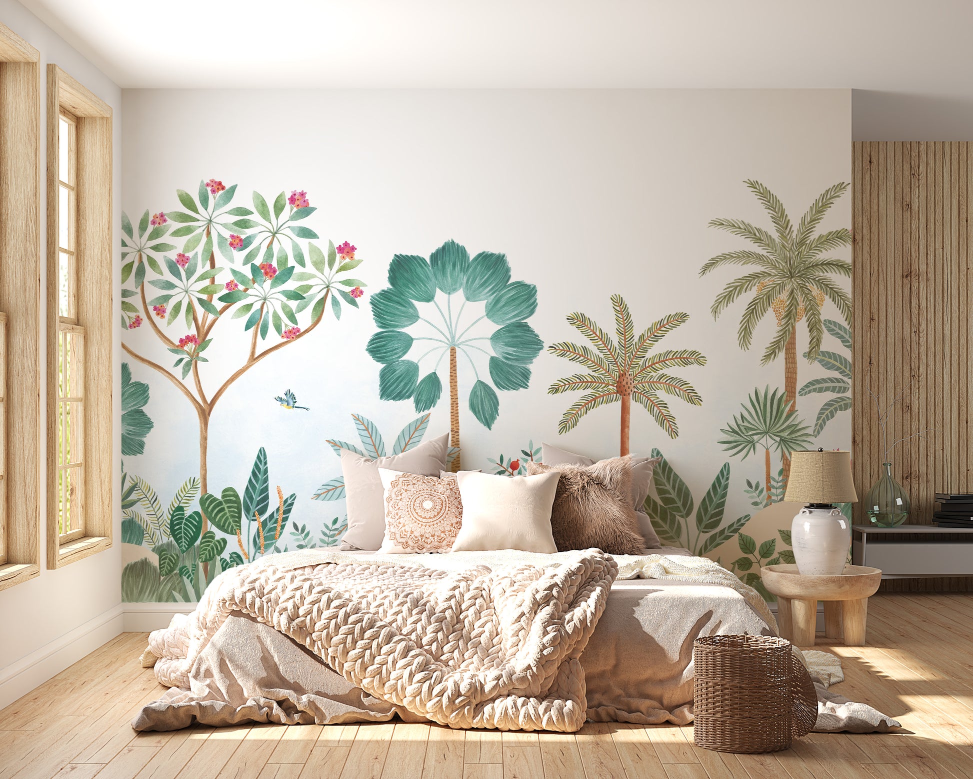 Vibrant Tropical Canopy Wallpaper Mural for walls