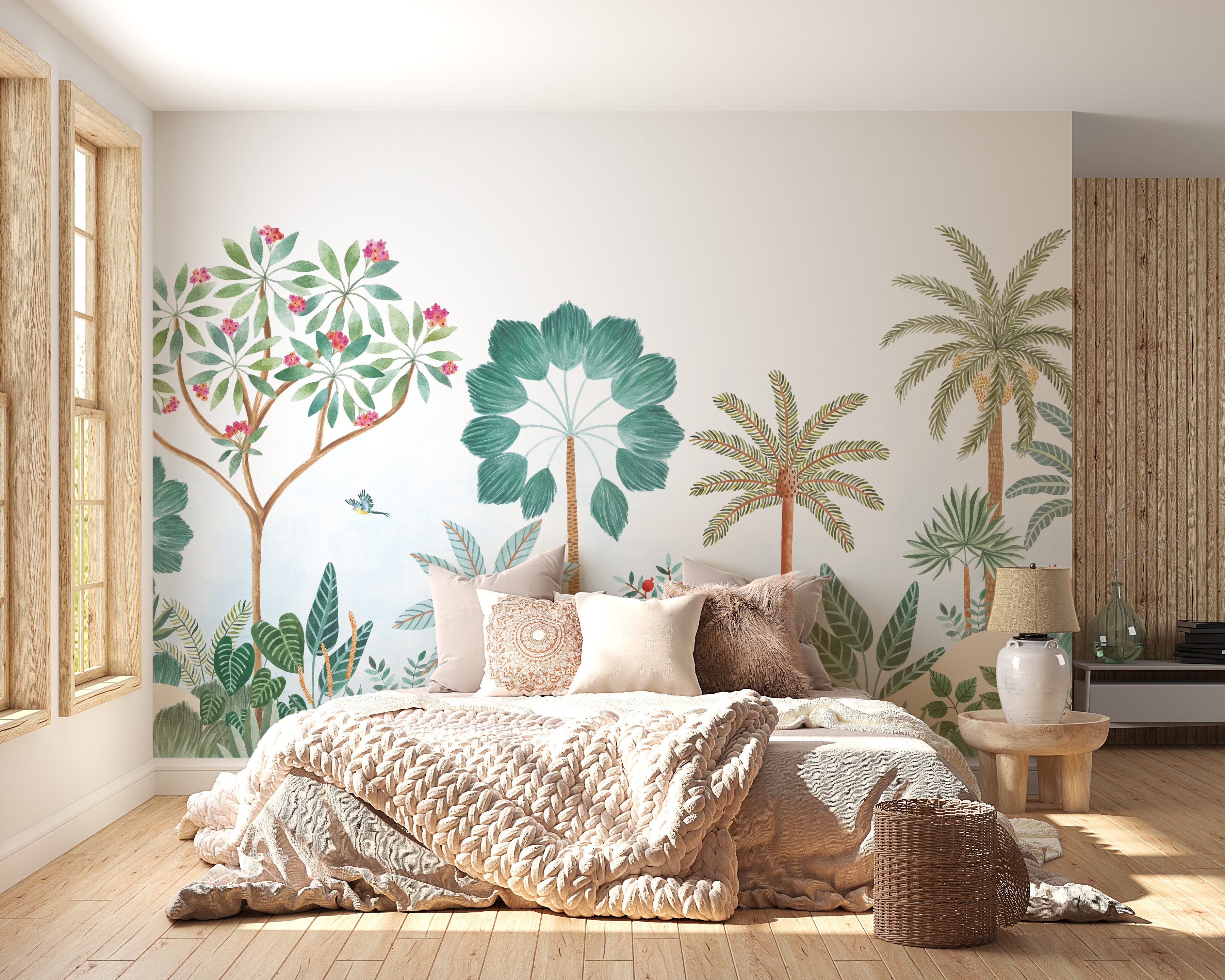 Vibrant Tropical Canopy Wallpaper Mural for walls