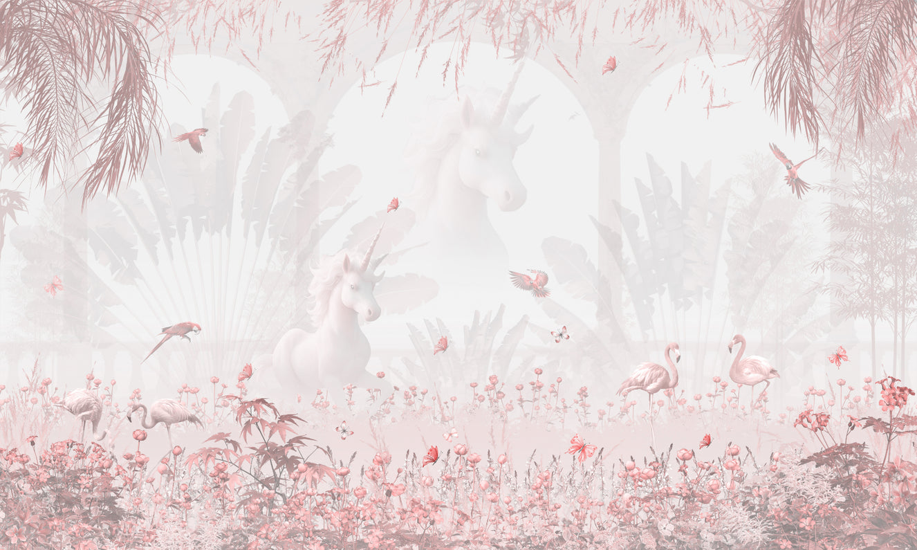 Fantasy Unicorn Garden Wallpaper Mural