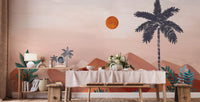 Sunset Oasis Wallpaper Mural for vibrant walls