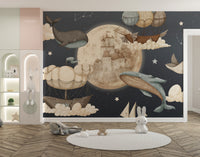 Add beauty with Mystical Marine Life Wallpaper Mural