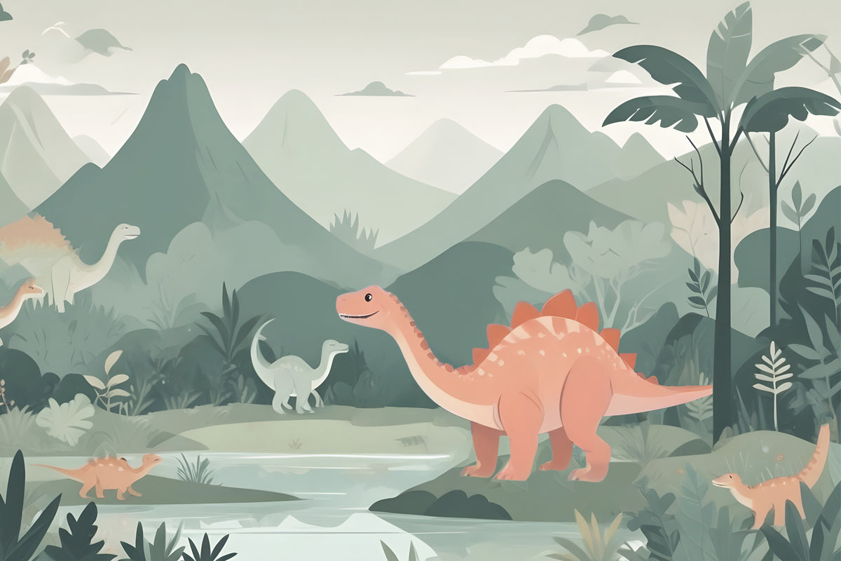 Kids Dinosaur World Wall Mural in your room