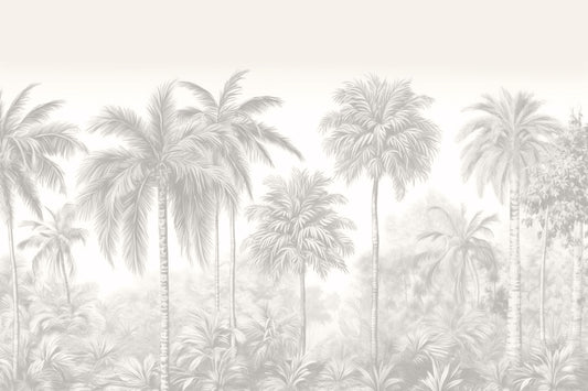 Beige Palm Trees Wall Mural