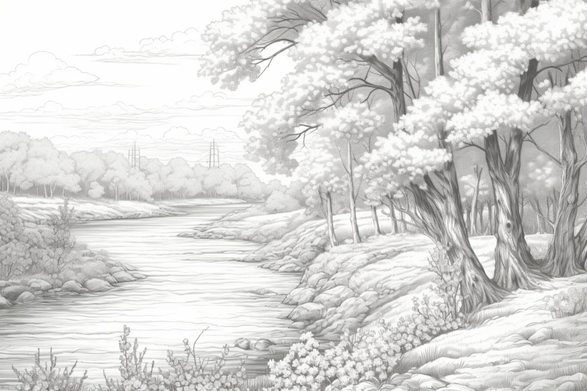 Grey Forest Wallpaper Mural