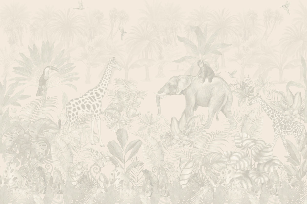 Tropical Jungle Adventure Wall Mural in your room
