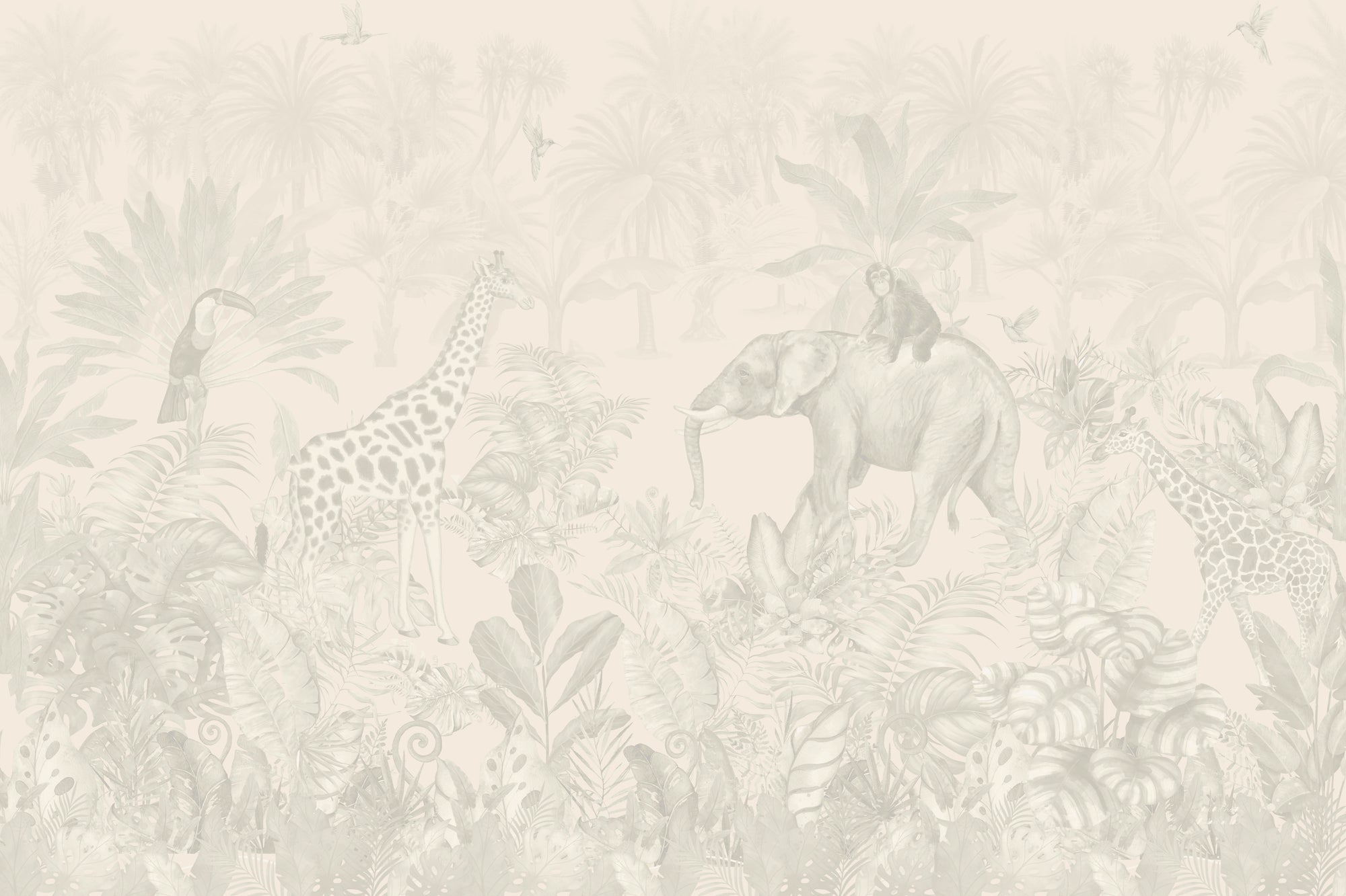 Tropical Jungle Adventure Wall Mural