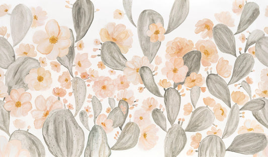 Pink Cactus Flower Wallpaper Mural