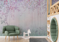 Rainbow forest design for vibrant and serene wall decor
