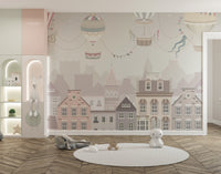 Dreamy Hot Air Balloons Wall Mural for a serene atmosphere