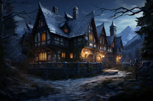 Haunted Cottage Wallpaper Mural