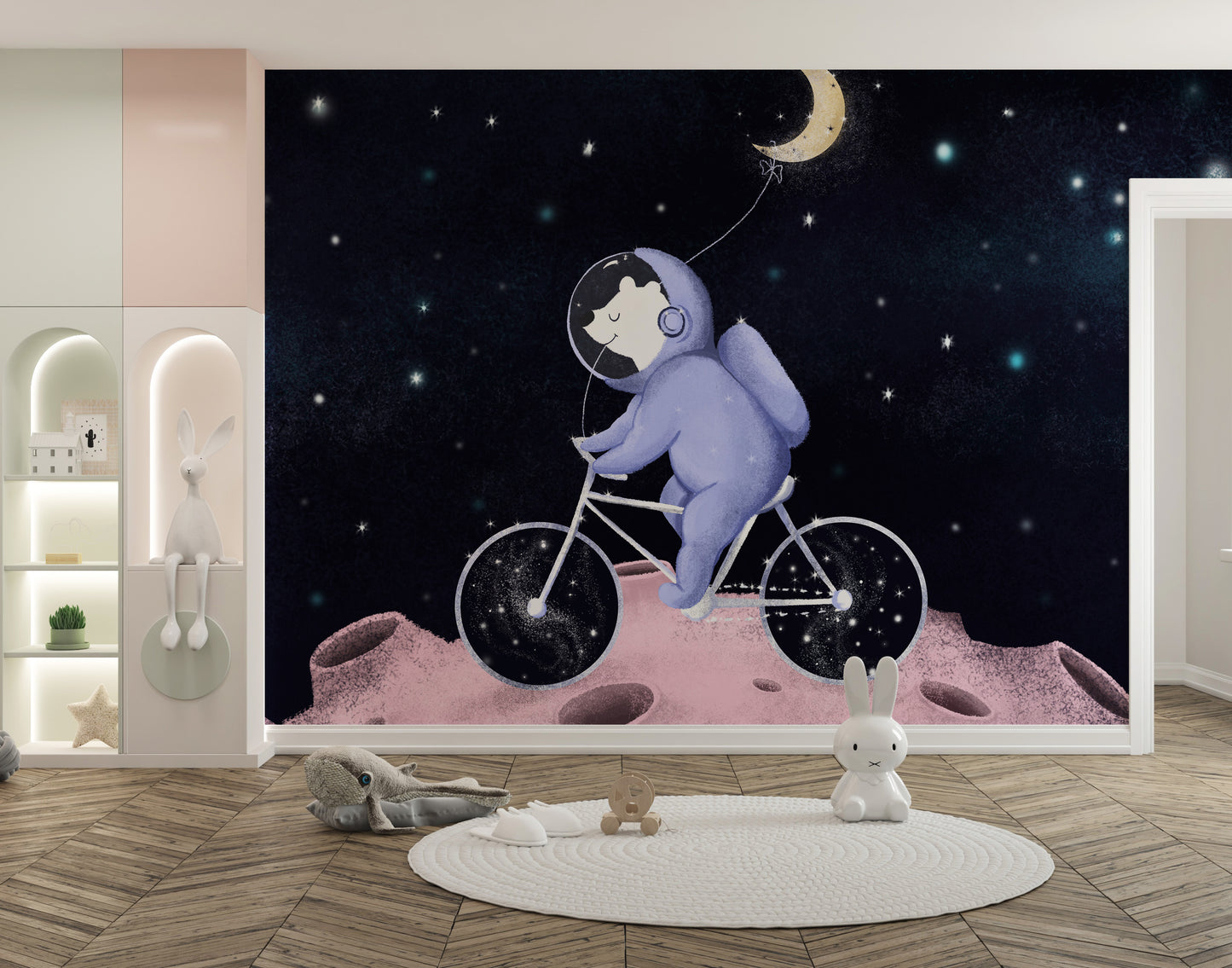 Moonlight Safari Wallpaper Mural for a soothing night theme