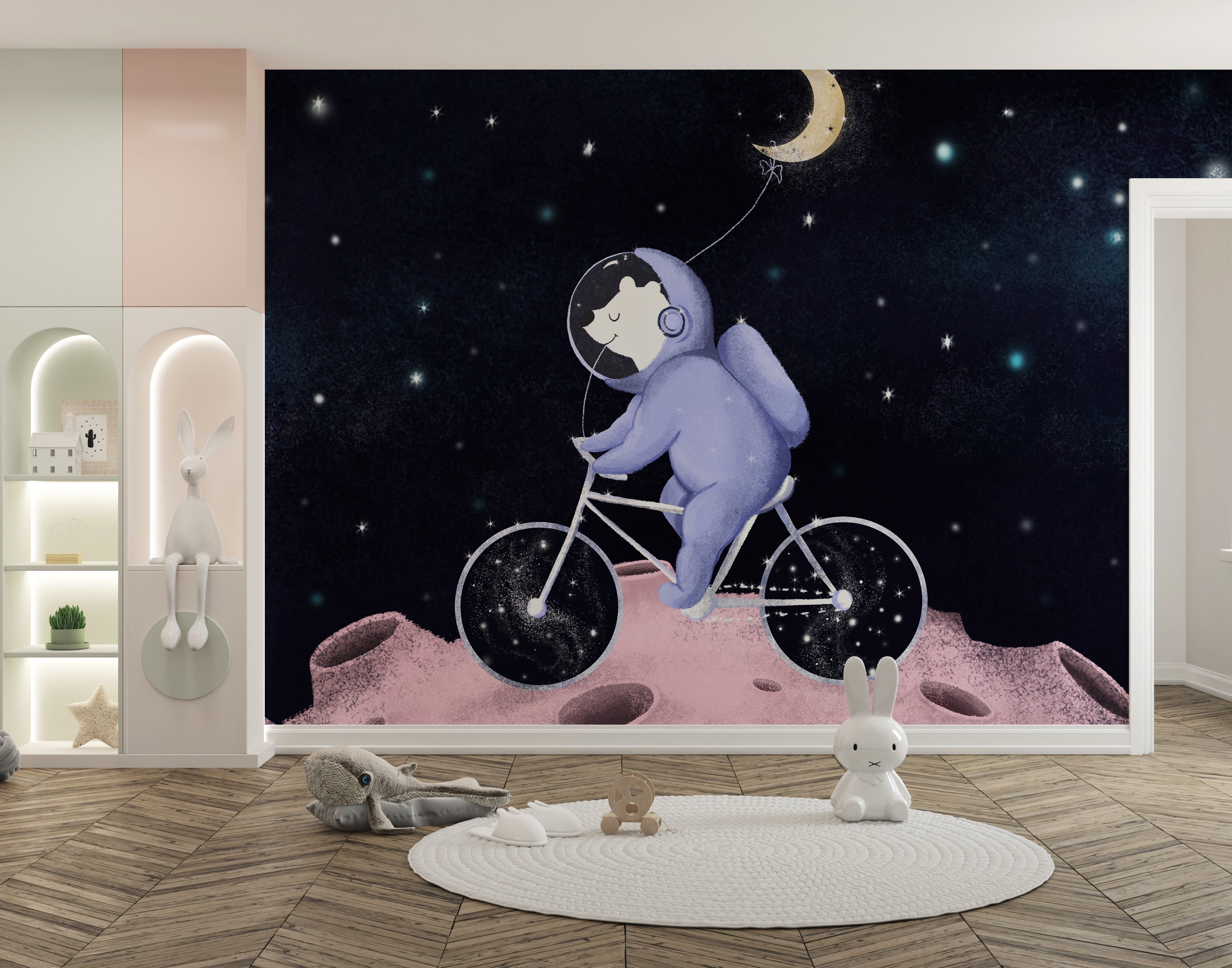 Moonlight Safari Wallpaper Mural for a soothing night theme