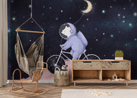 Moonlight Safari Wallpaper Mural for a peaceful vibe
