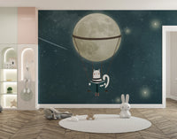 Starry Night Adventure Mural for Kids Wallpaper