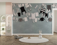 Wall Mural Aesthetic Baby Clothing for Kids