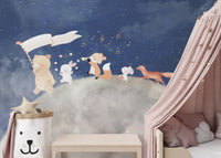 Magic Wand Dance Wall Mural with graceful, twirling figures
