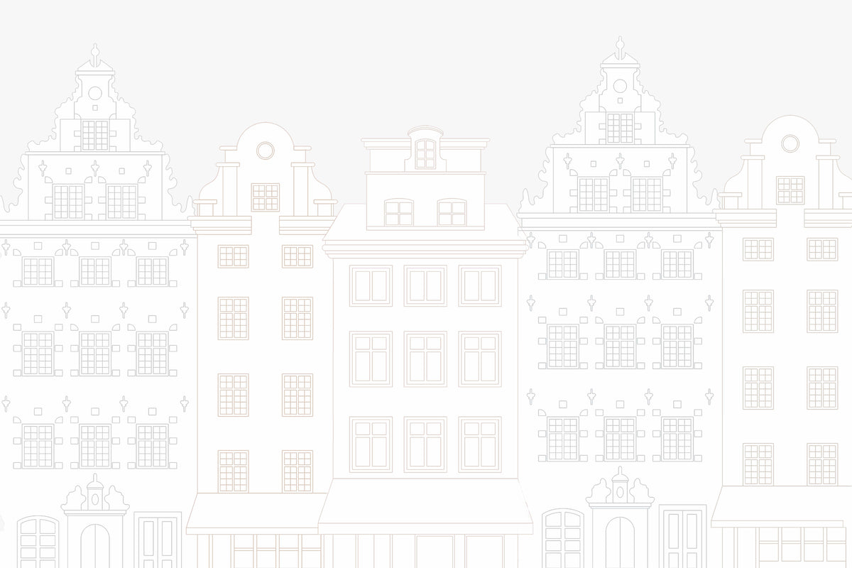 Minimalist European Cityscape Wallpaper in your room — zoomed