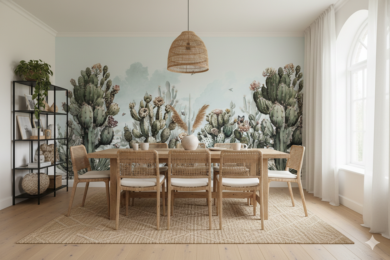 Desert Cactus Garden Wall Mural