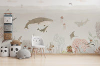 Decorative wall art featuring waves in soothing brown tones
