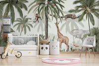 Bold and colorful Tropical Jive mural for wall decor.
