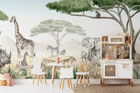 Stylish mural showcasing savannah charm and convenience.



