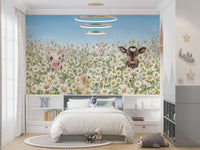 Vibrant Farm Animals mural for nature-inspired decor.
