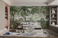 Jungle mural adding charm to children's room décor.