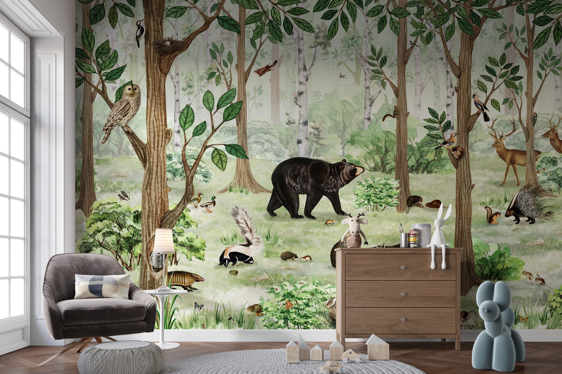 Forest lookbook wallpaper perfect for nature-inspired décor.
