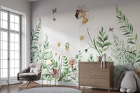 Fairy garden mural adding charm to kids’ or themed rooms.
