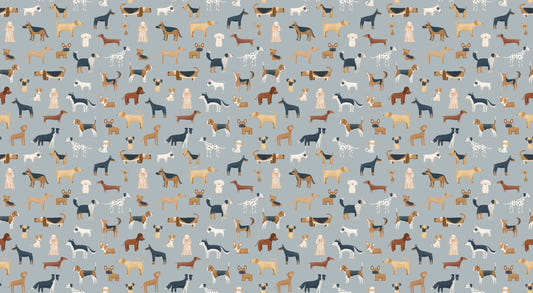 Blue Dogs Breed Pattern Wallpaper