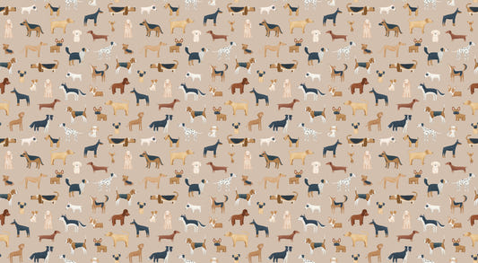 Brown Dogs Breed Pattern Wallpaper