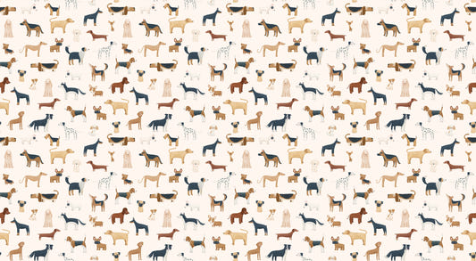 Cream Dogs Breed Pattern Wallpaper
