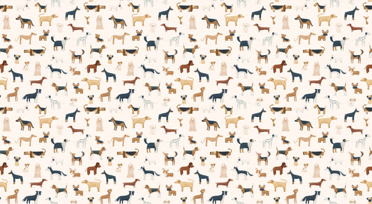 Cream Dogs Breed Pattern Wallpaper
