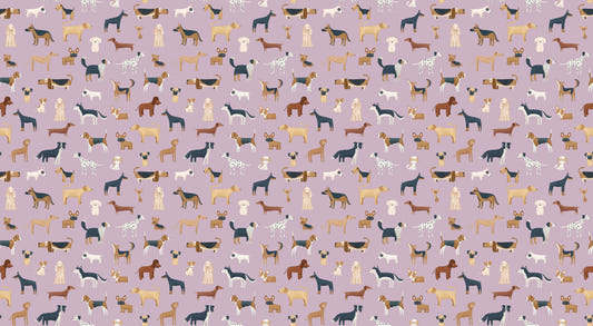 Lilac Dogs Breed Pattern Wallpaper