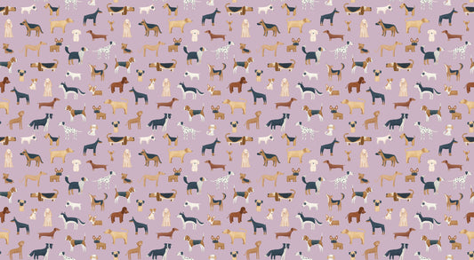 Lilac Dogs Breed Pattern Wallpaper
