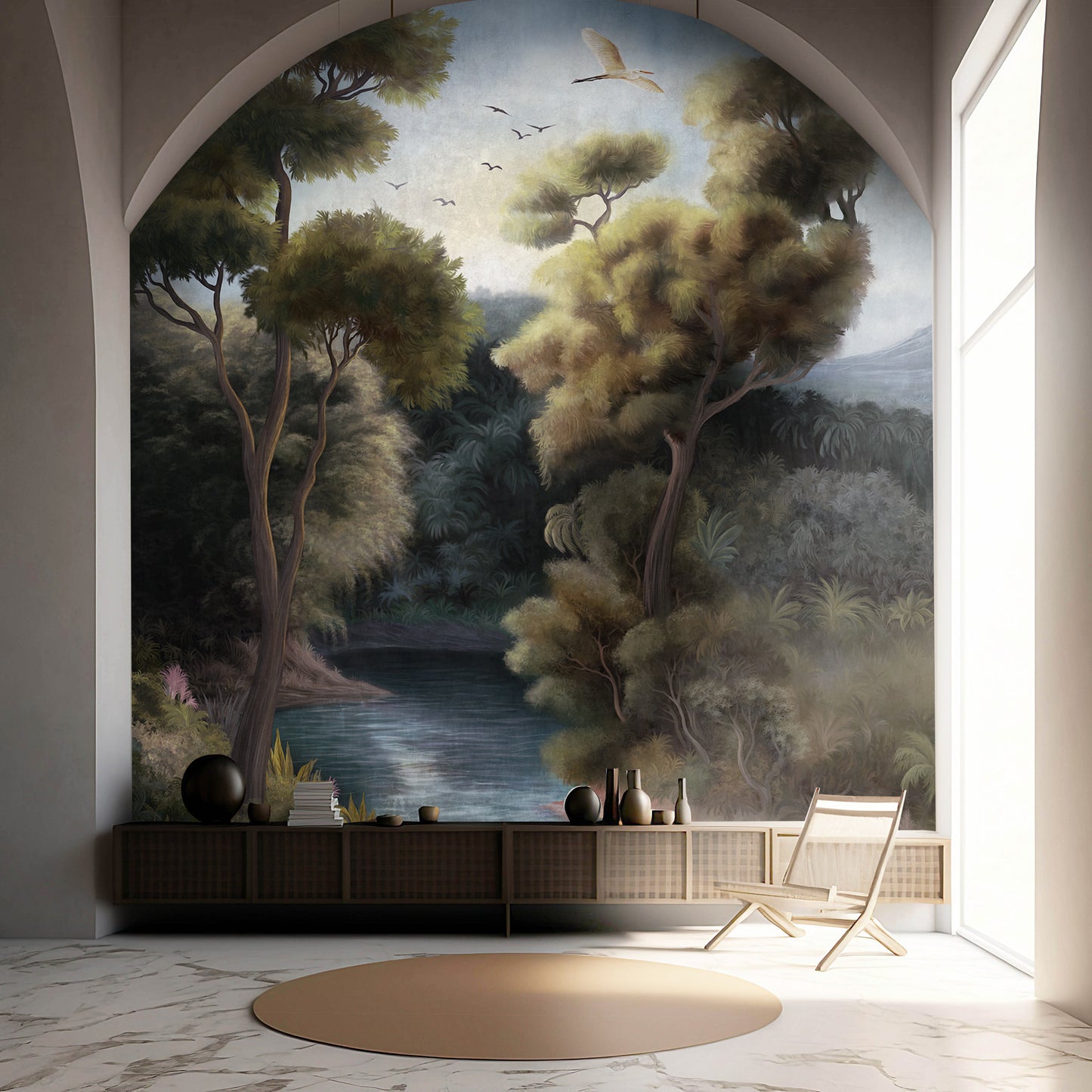 Serene Tropical Oasis Mural Wall Mural