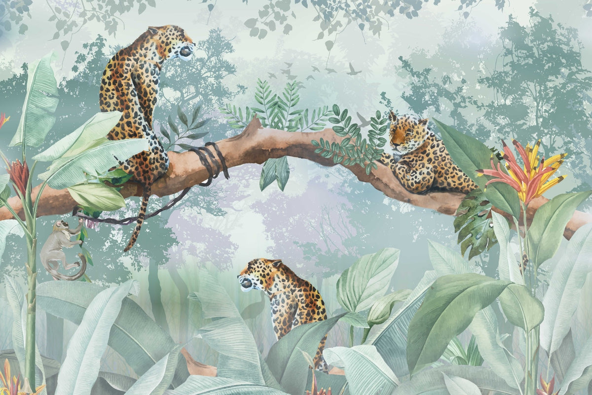 Leopard Wallpaper Murals in your room — zoomed