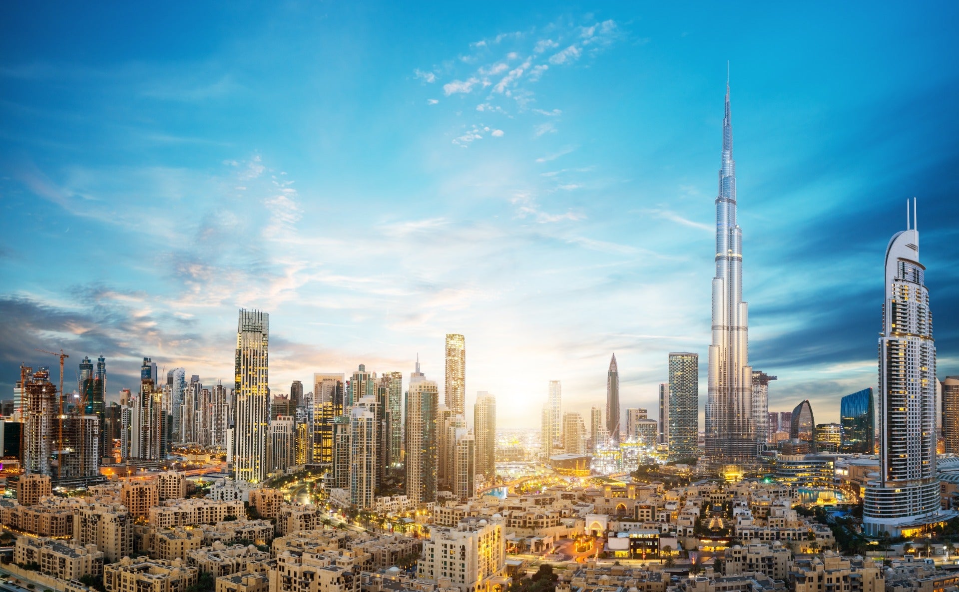 Dubai Skyline Panoramic Wallpaper Mural